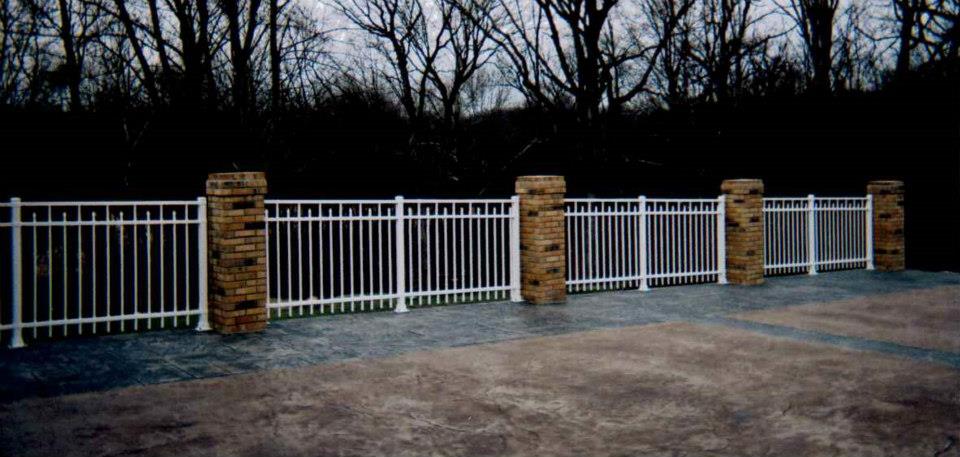 Ornamental Fence with Stone Column
